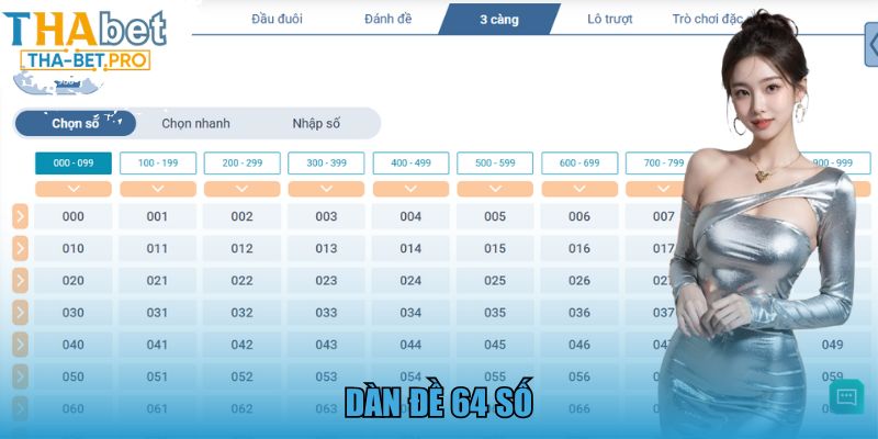 Dàn Đề 64 Số